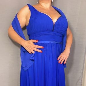 Wedding dress. Sapphire blue. Size 14.